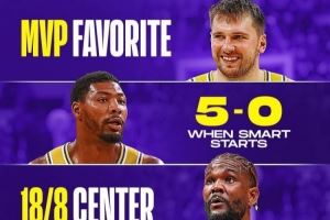 湖人要启航?MVP大热东契奇 斯玛特艾顿拉拉稳定输出 静待LBJ回归